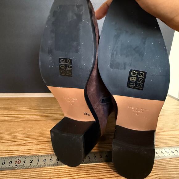 Rag & Bone Espresso Brown Suede Knee High Tall Heeled Boots Womens 37 - Picture 9 of 12